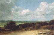 John Constable A ploughing scene in Suffolk oil painting